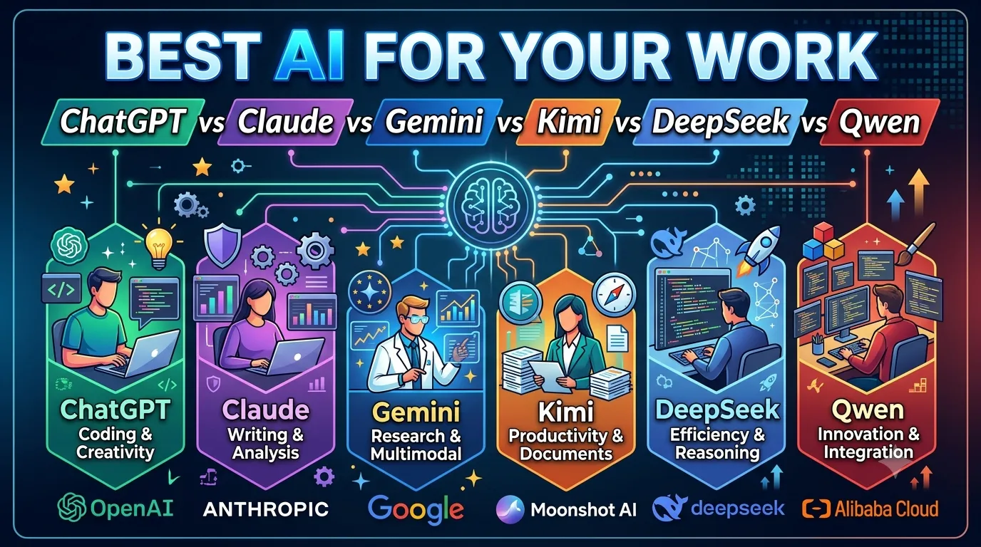 Best AI for Your Work: ChatGPT vs Claude vs Gemini vs Kimi
